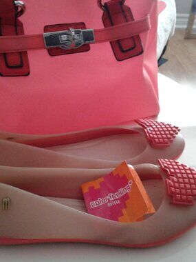 Melissa  designer  bag and shoes sale  ansamble size 7 shoes excellent condition